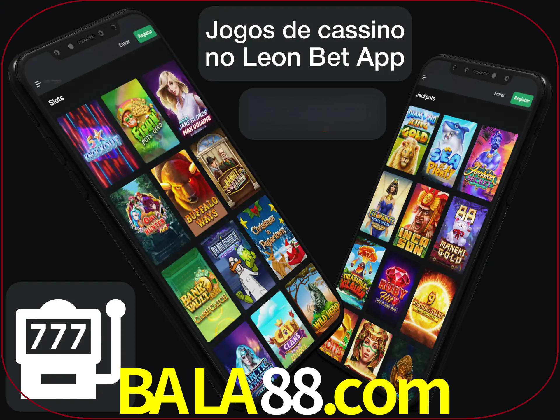 Escolha quais jogos de cassino jogar no app.