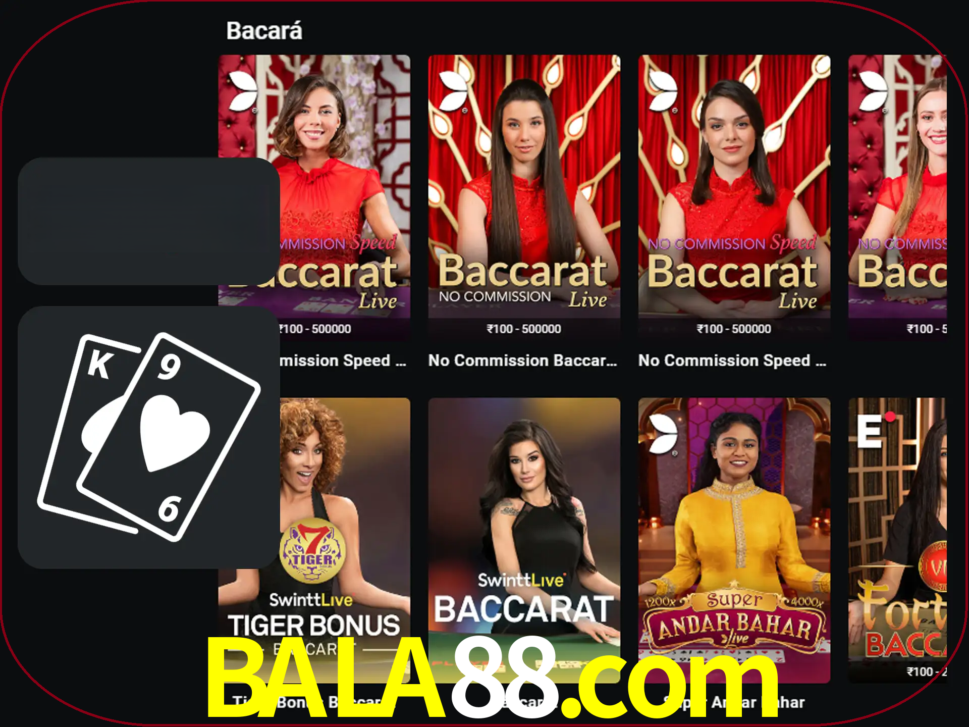 Ganhe muito dinheiro jogando jogos de bacará.