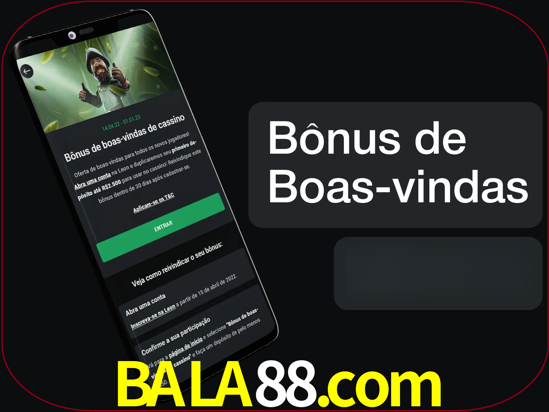 Não se esqueça de usar o bônus de boas-vindas.