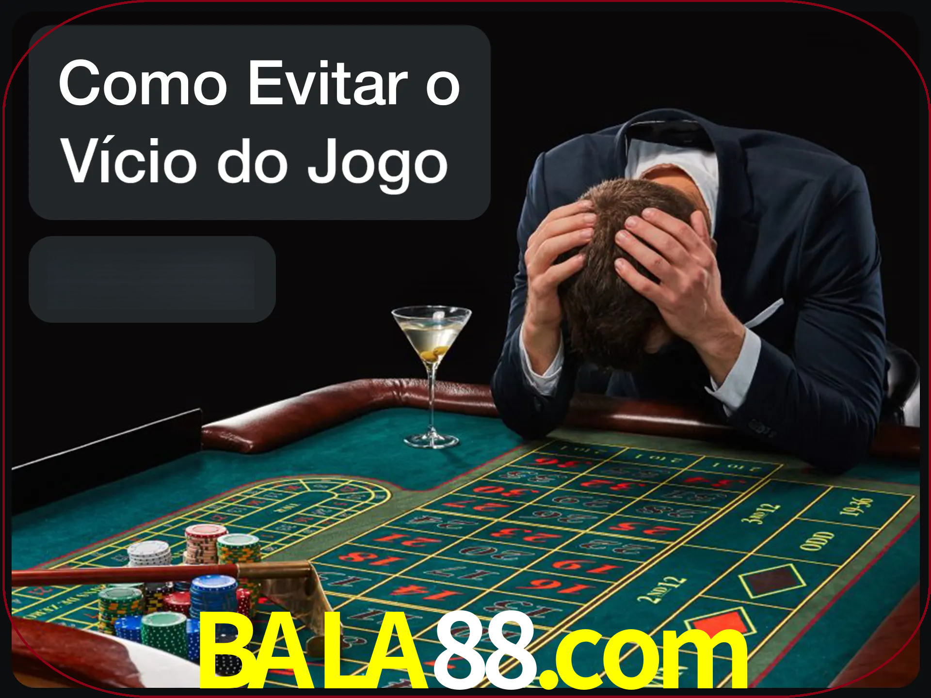 Você é responsável por cada uma de suas apostas.