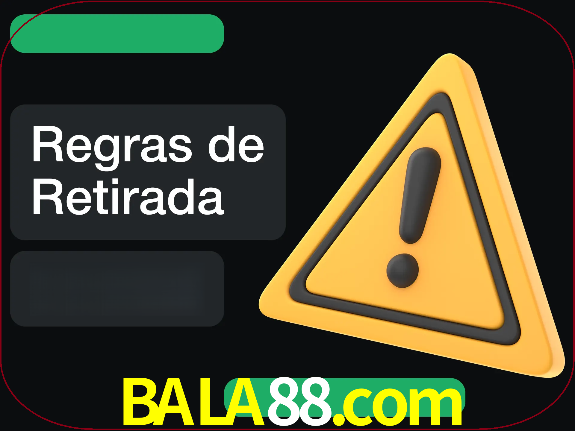 Leia as regras antes de fazer primeiro comdawal.